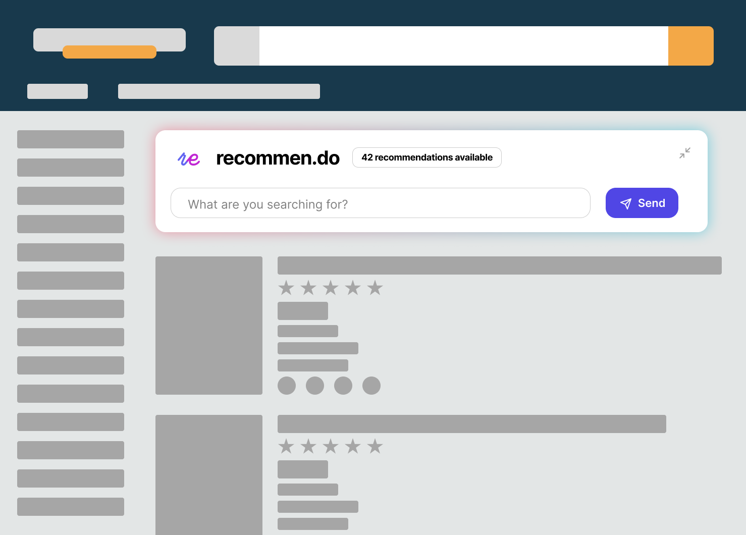 Screenshot of recommen.do extension working on websites like Amazon